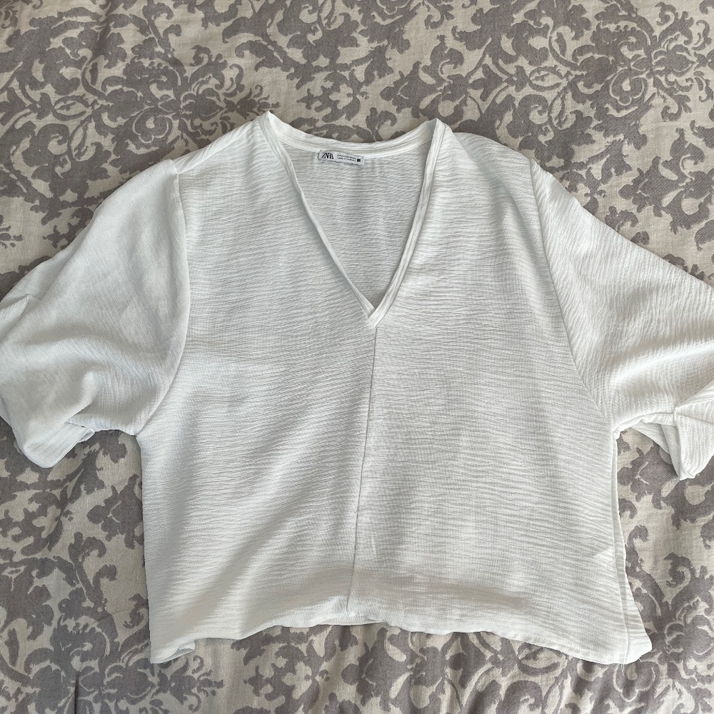 Zara Oversized White Top